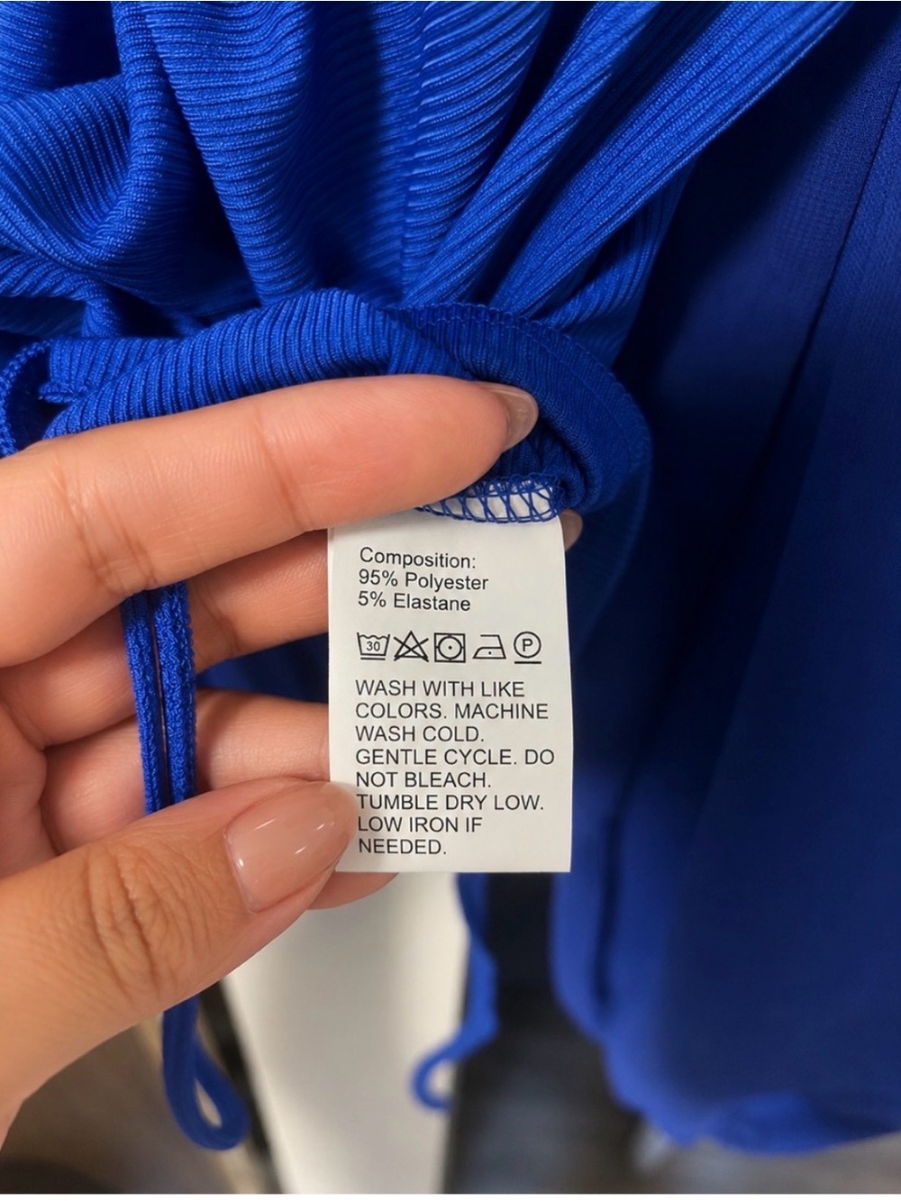 🆕 Women’s Royal Blue Ruched Drawstring Crop Top - Picture 6 of 6